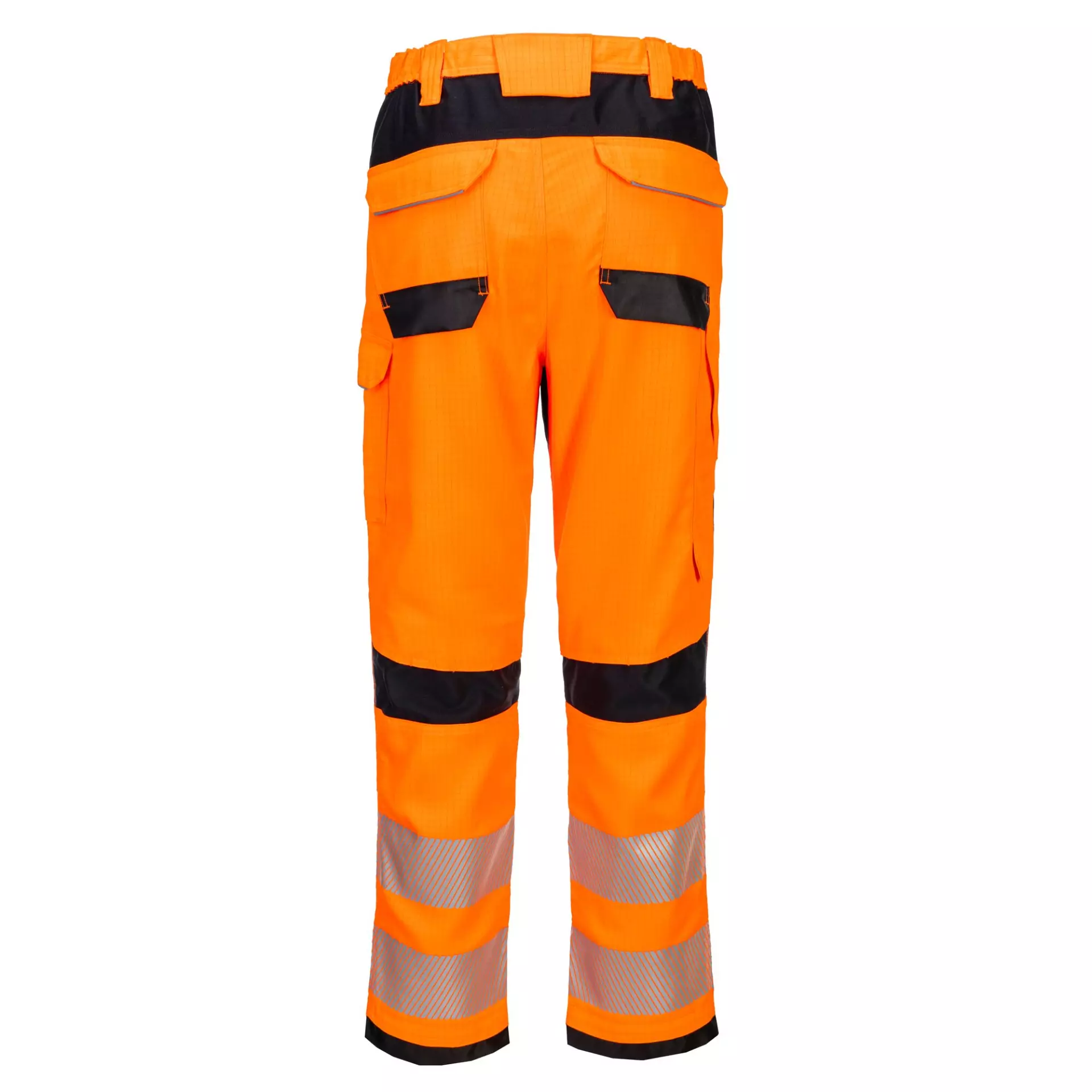 Portwest FR414OBR, PW3 FR Modaflame HVO Work Trousers, Orange/Black, image 2