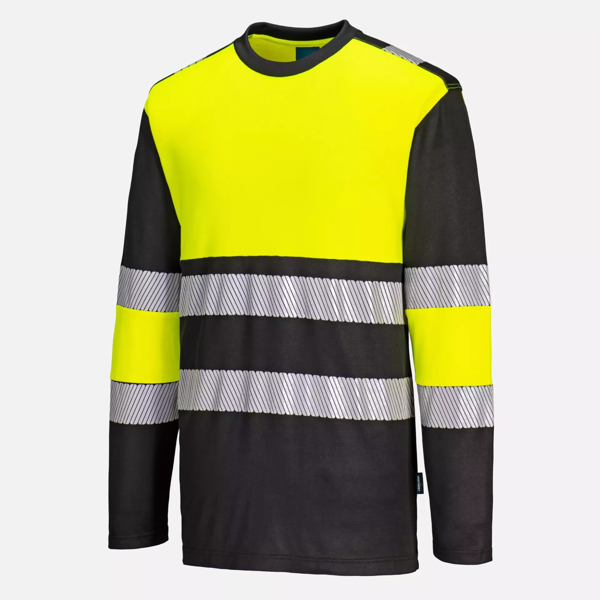 Portwest PW312YBR, PW3 Hi-Vis Cotton Comfort Class 1 T-Shirt L/S, Yellow/Black, image 3