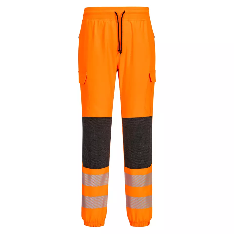 Portwest KX346OBR, PW3 Hi-Vis Flexi Jogger, Orange/Black, image 1, gallery thumbnail