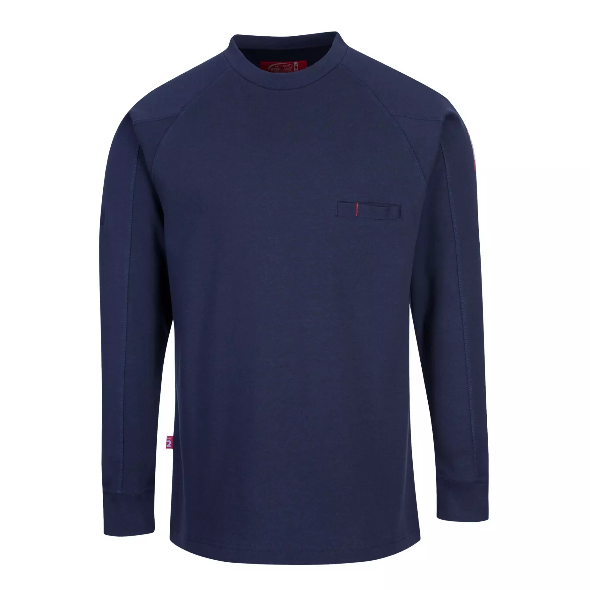 Portwest FR33NAR, Bizflame Knit Anti-Static FR Crew Neck, Navy, image 1