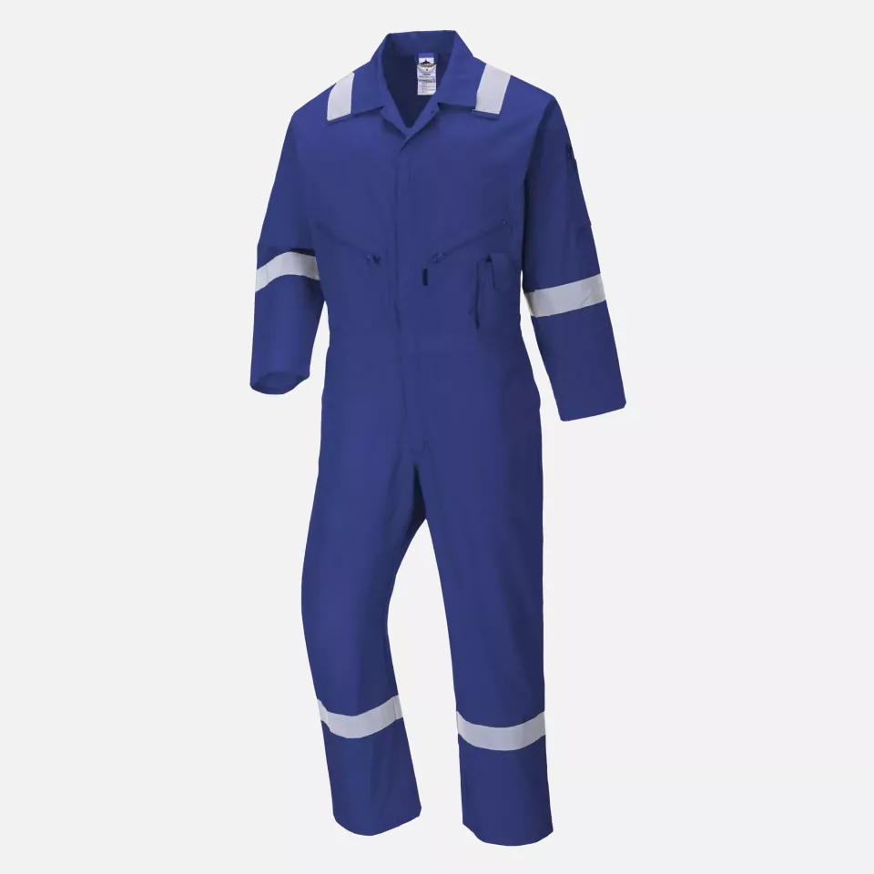 Portwest C814RBR, Iona Cotton Coverall, Royal Blue, image 1, gallery thumbnail