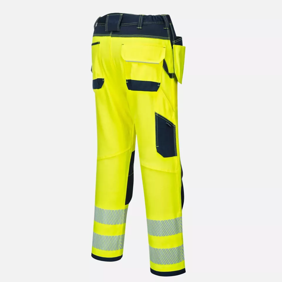 Portwest T501YNR, PW3 Hi-Vis Arbeitshose mit Holstertaschen, Gelb/Marine, image 3, gallery thumbnail