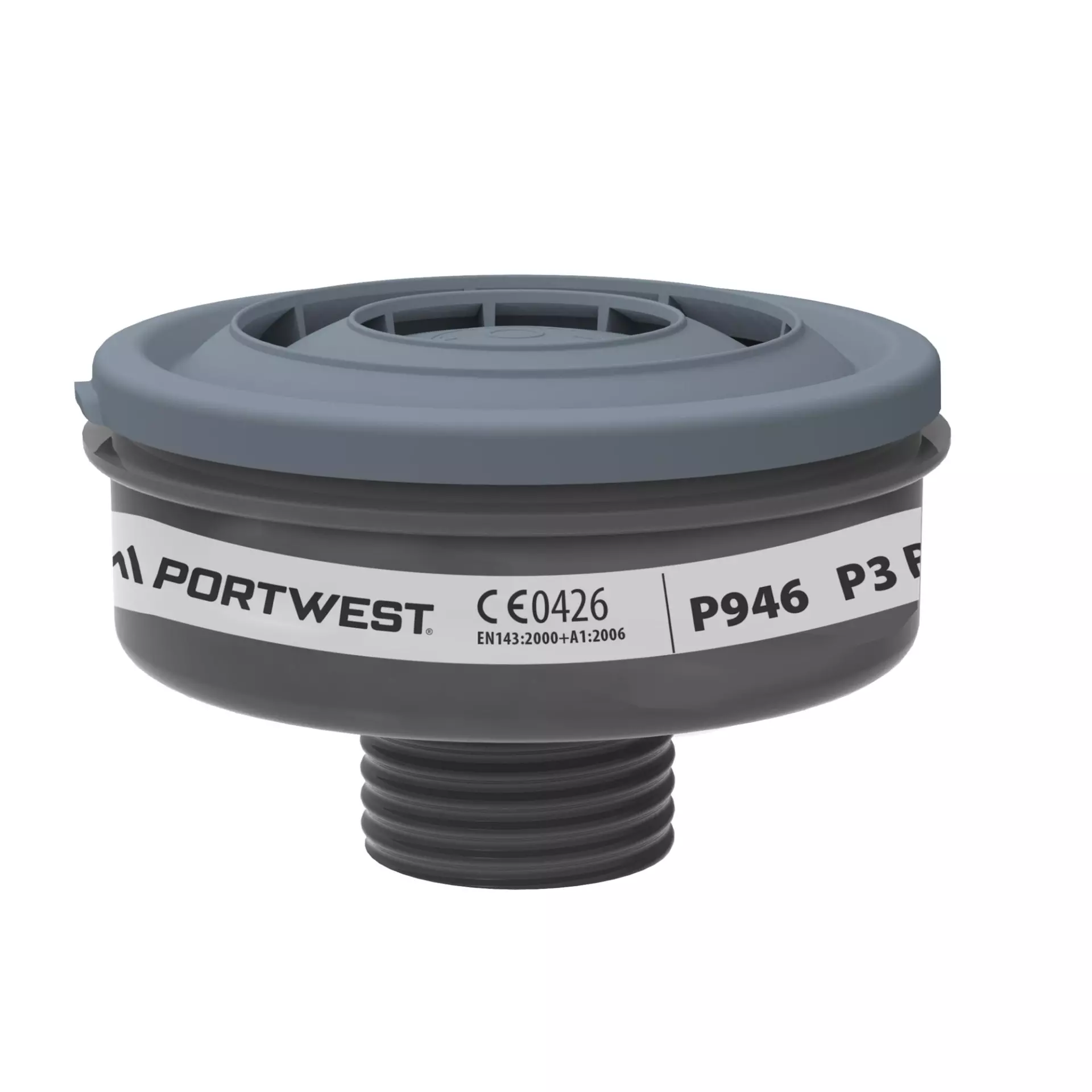 Portwest P946BKR, P3 Particle Filter Universal Thread, Black, image 1