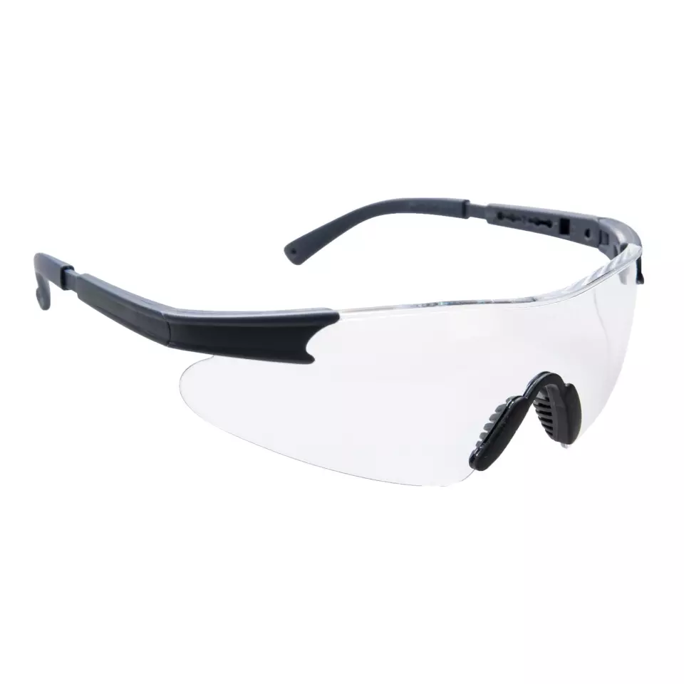 Portwest PW17CLR, Curvo Safety Glasses, Clear, image 3, gallery thumbnail