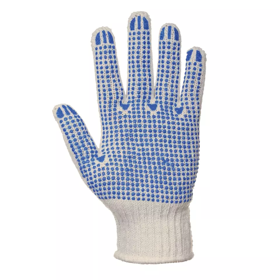Portwest A111WBR, Classic Polka Dot Glove, White/Blue, image 2, gallery thumbnail