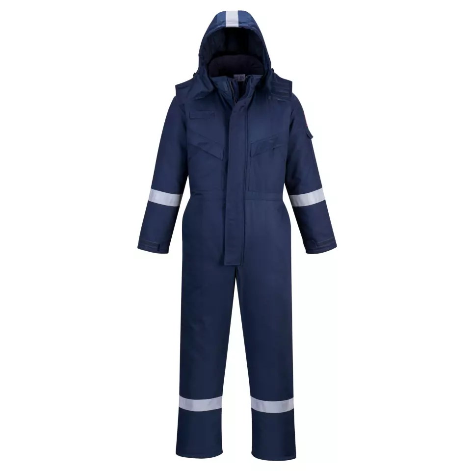 Portwest FR53NAR, Bizflame Arbeits-antistatischer flammhemmender Winter-Overall, Marineblau, image 1, gallery thumbnail