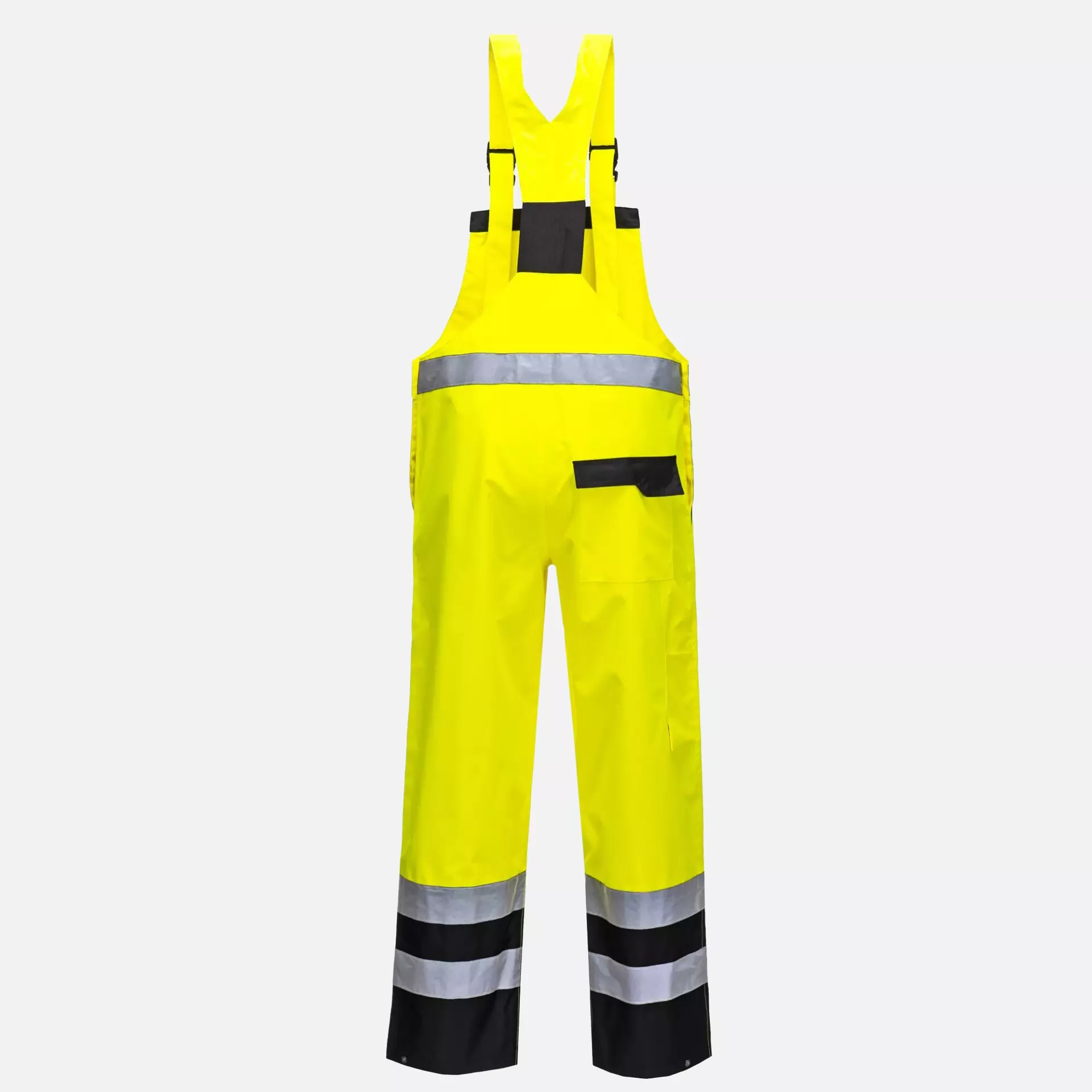 Portwest S488YBR, Hi-Vis Breathable Contrast Rain Bib and Brace, Yellow/Black, image 2