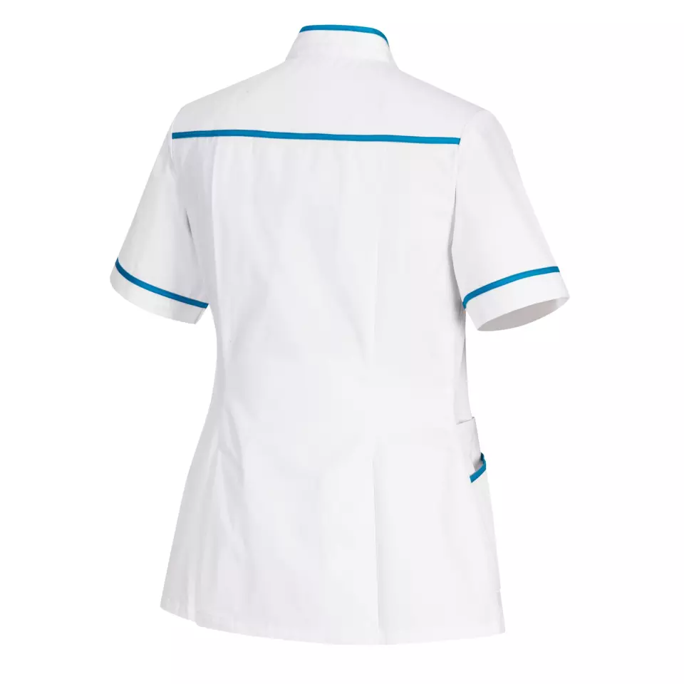 Portwest LW22WAR, Medical Maternity Tunic, White/Aqua, image 4, gallery thumbnail