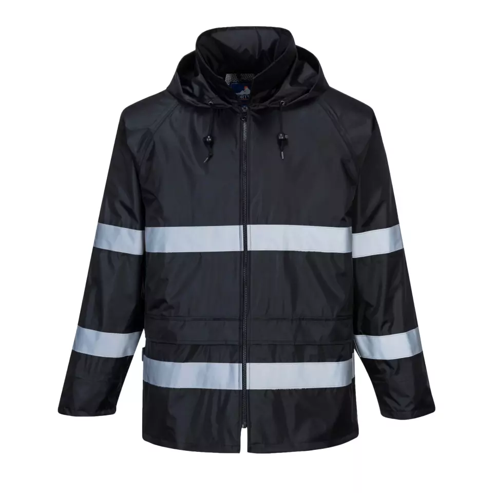 Portwest F440BKR, Classic Iona Rain Jacket, Black, image 1, gallery thumbnail