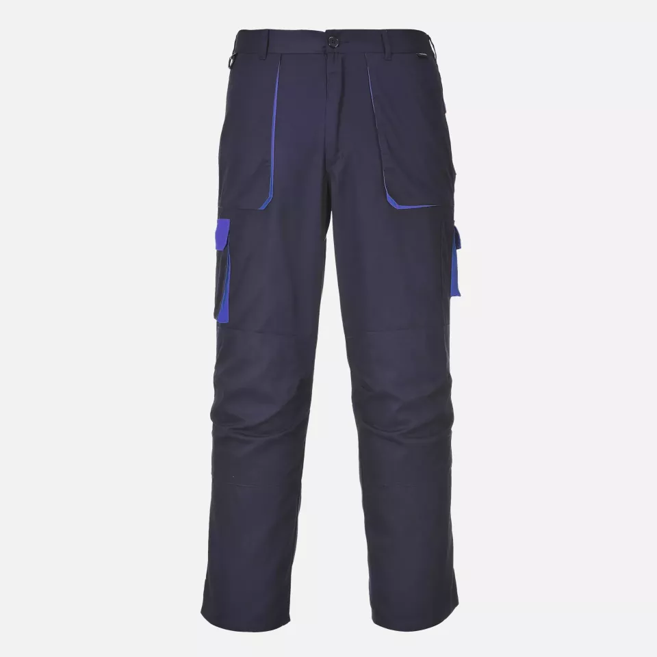 Portwest TX11NAT, Texo Contrast Trousers, Navy Tall, image 1, gallery thumbnail
