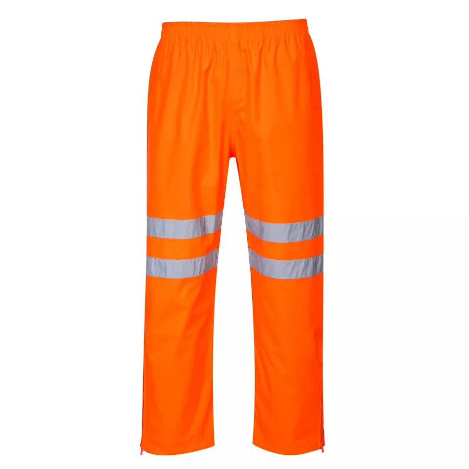 Portwest RT31ORR, Hi-Vis Rain Traffic Trousers, Orange, image 1, gallery thumbnail