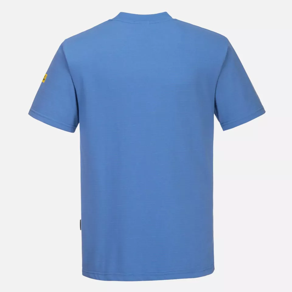 Portwest AS20HBR, Anti-Static ESD T-Shirt S/S, Hamilton Blue, image 2, gallery thumbnail