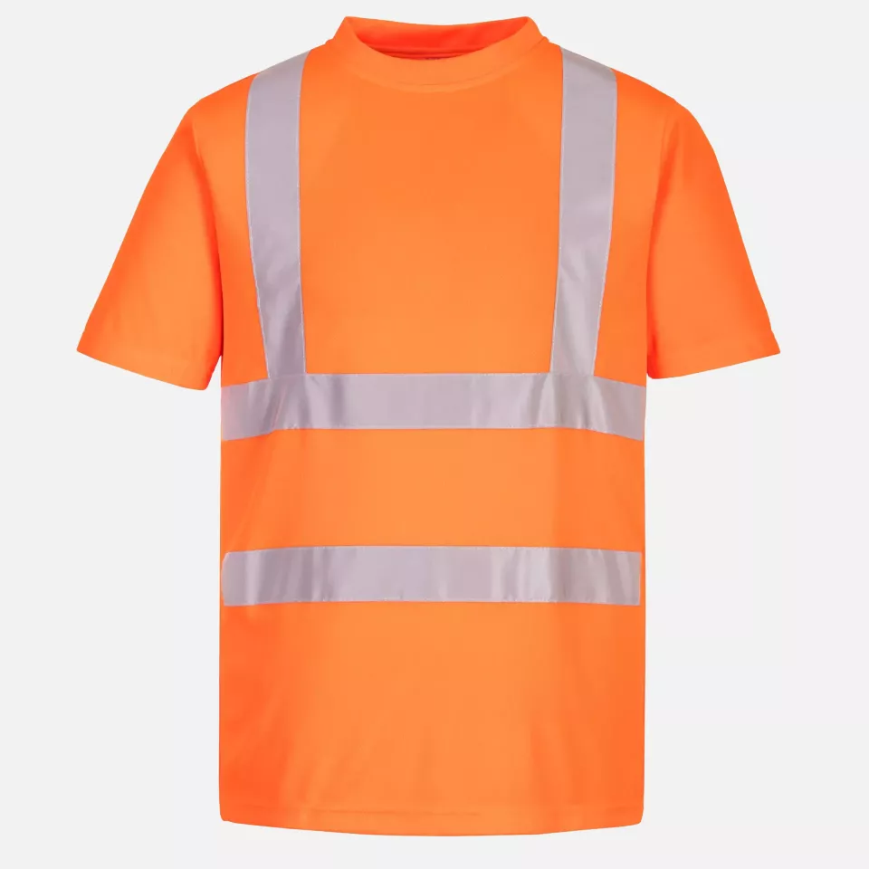 Portwest EC12ORR, Eco Hi-Vis T-Shirt S/S, Orange, image 1, gallery thumbnail