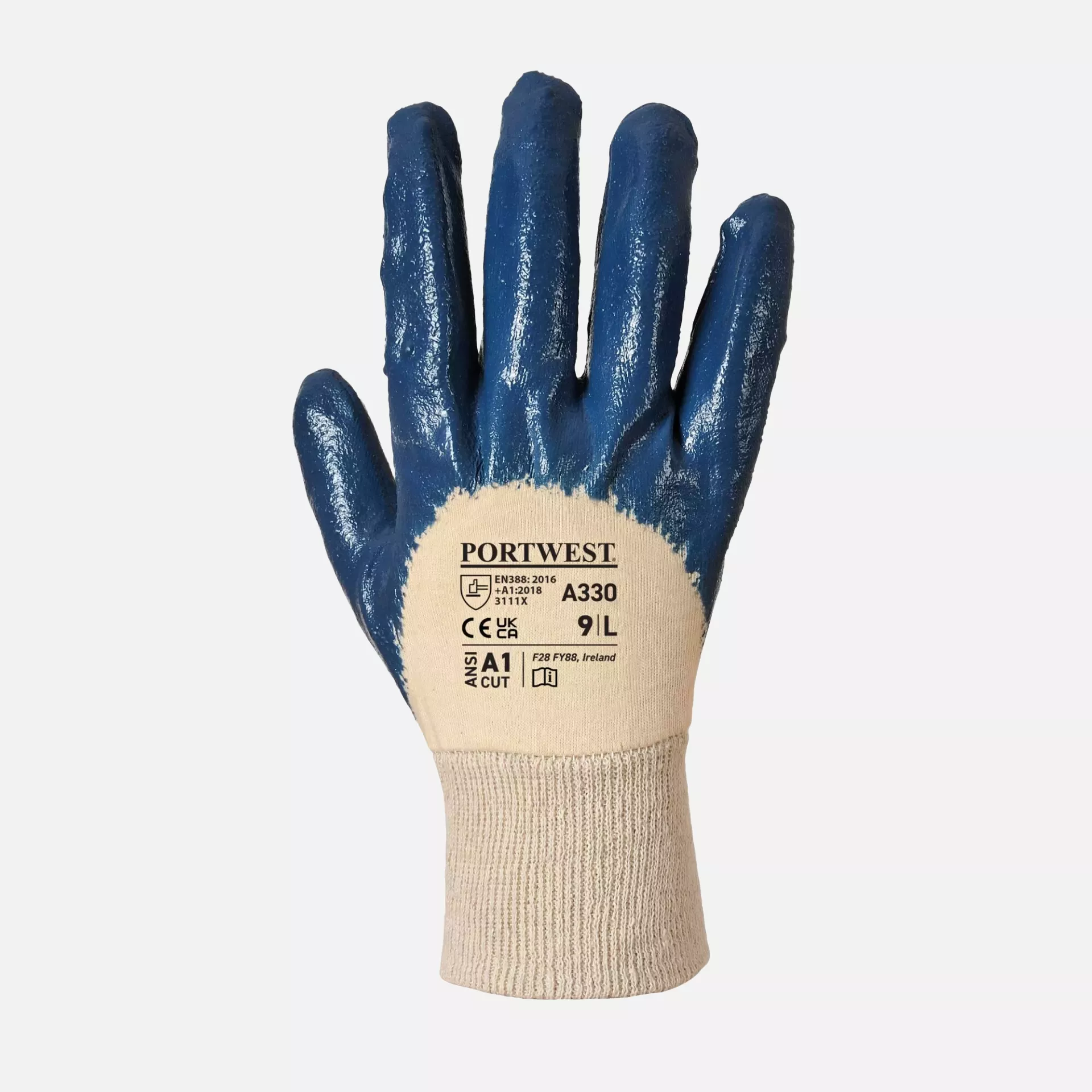 Portwest A330NAR, Nitrile Light Knitwrist, Navy, image 2