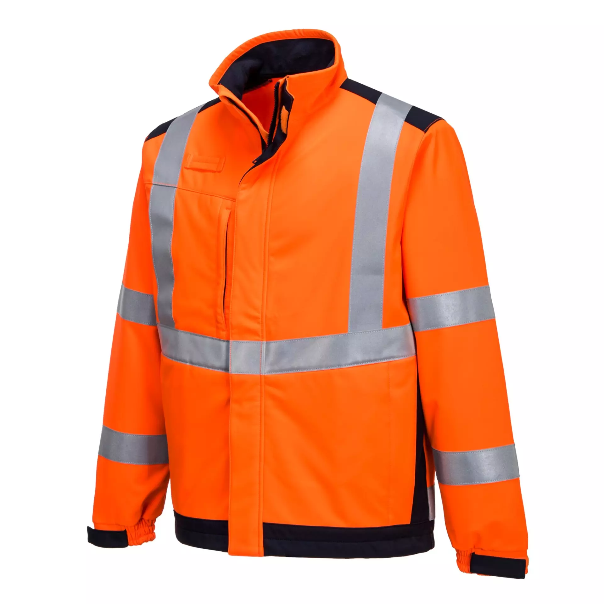 Portwest MV72ONR, Modaflame Multi Norm Arc Softshell Jacket, Orange/Navy, image 3