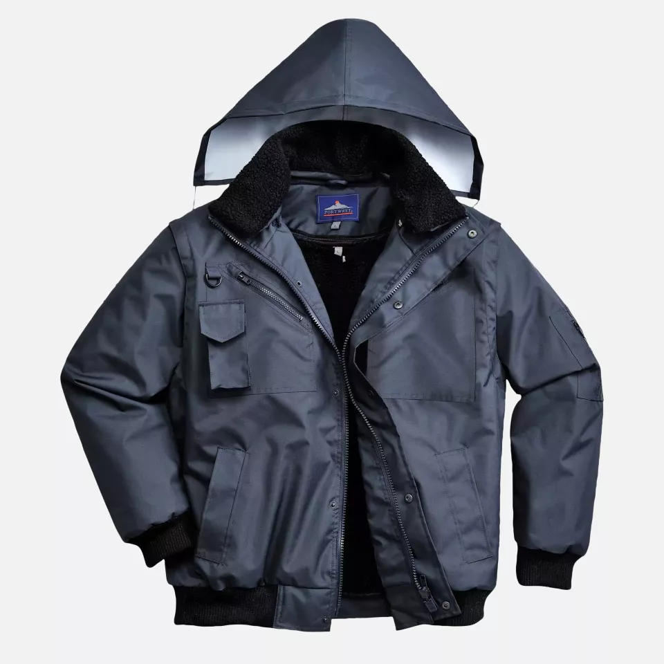 Portwest F465NAR, 3-in-1 Bomber Jacket, Navy, image 6, gallery thumbnail