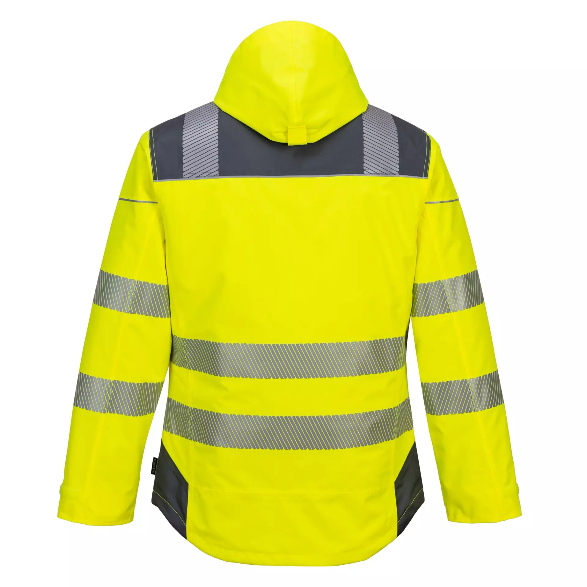 Portwest T400YGY, PW3 Hi-Vis Winter Jacket, Yellow/Grey, image 2