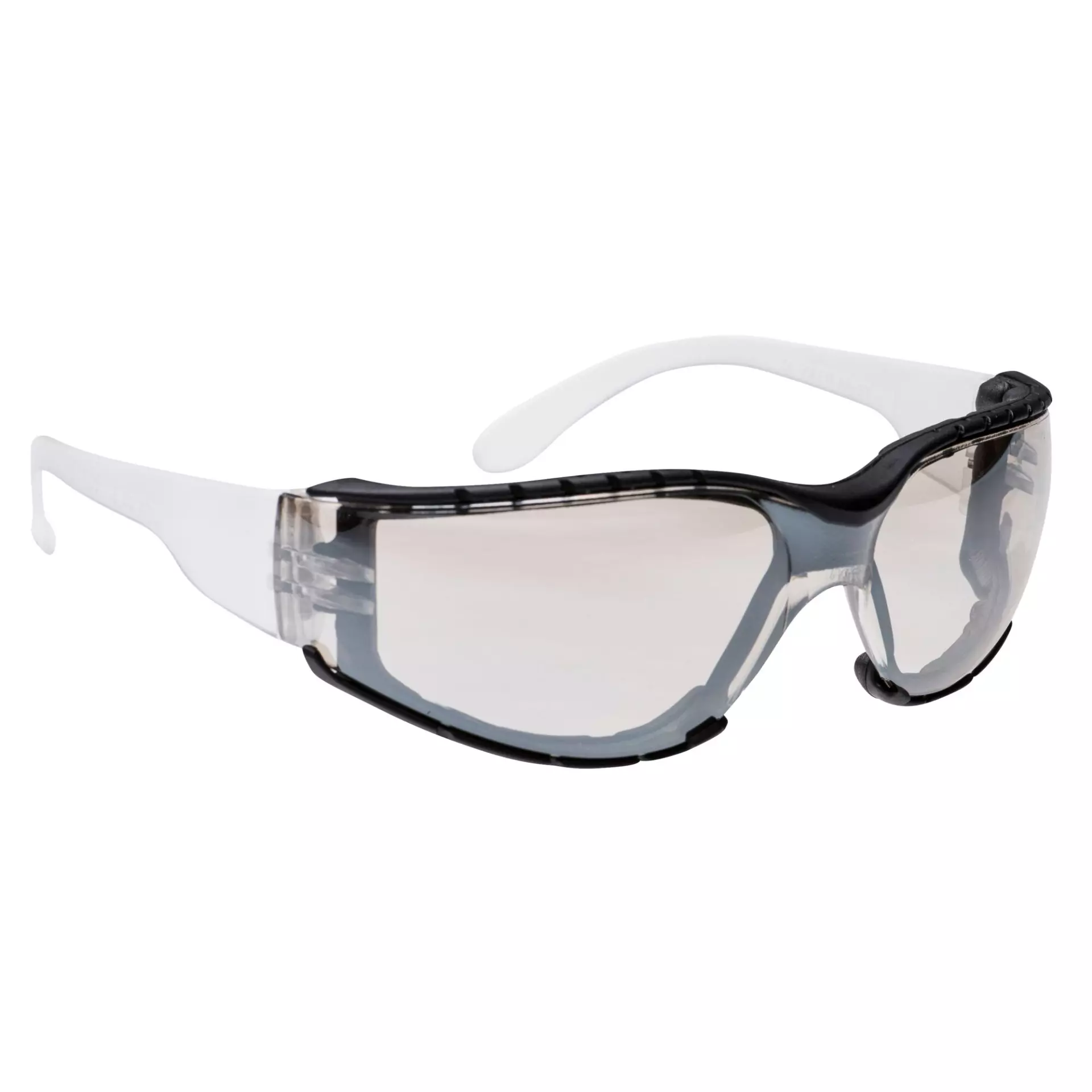 Portwest PS32MIR, Wrap Around Plus Safety Glasses, Silver, image 2