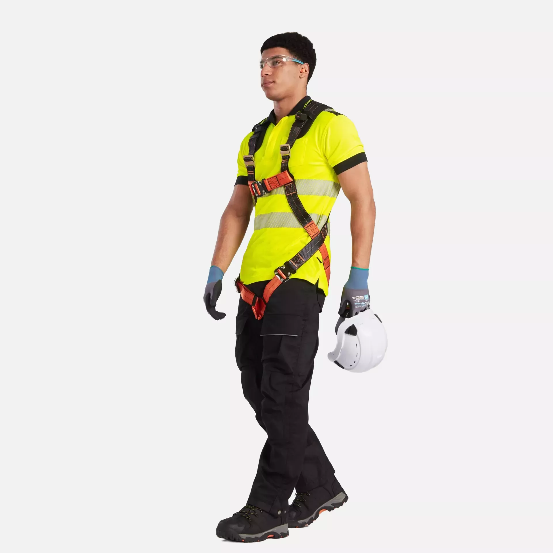 Portwest T180YBR, PW3 Hi-Vis Cotton Comfort Polo Shirt S/S, Yellow/Black, image 6