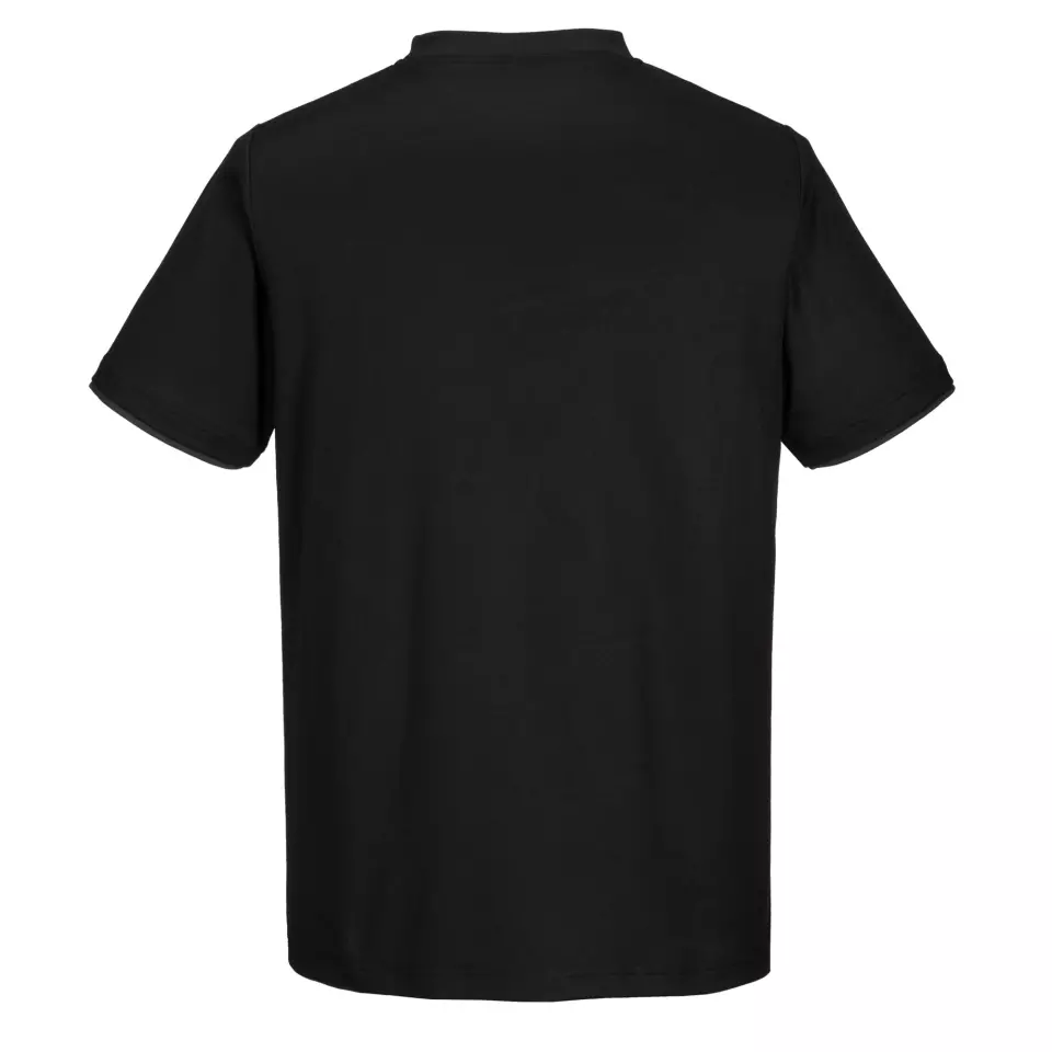 Portwest PW211BZR, PW2 Cotton Comfort T-Shirt S/S, Black/Zoom Grey, image 1, gallery thumbnail