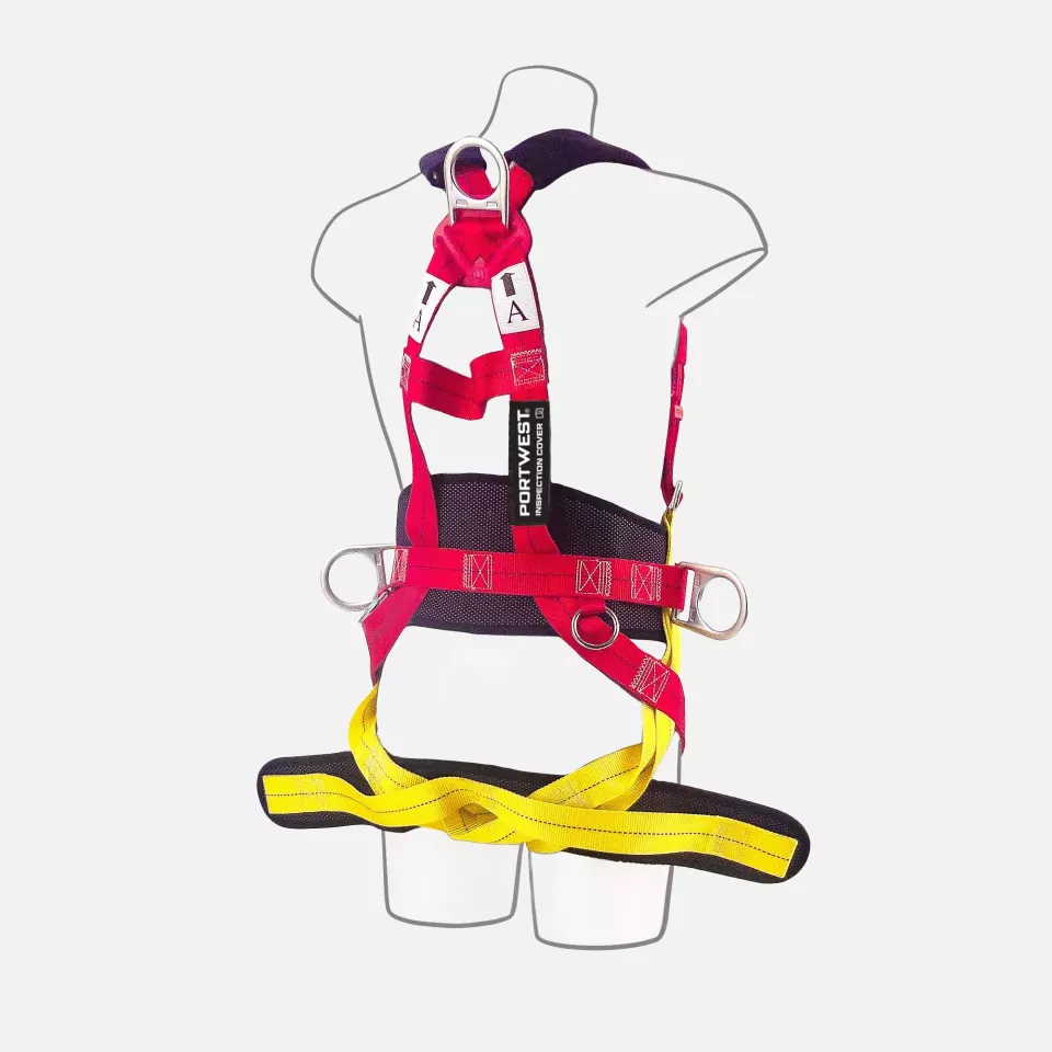 Portwest FP18RER, 3 Point Comfort Plus Harness, Red, image 5, gallery thumbnail