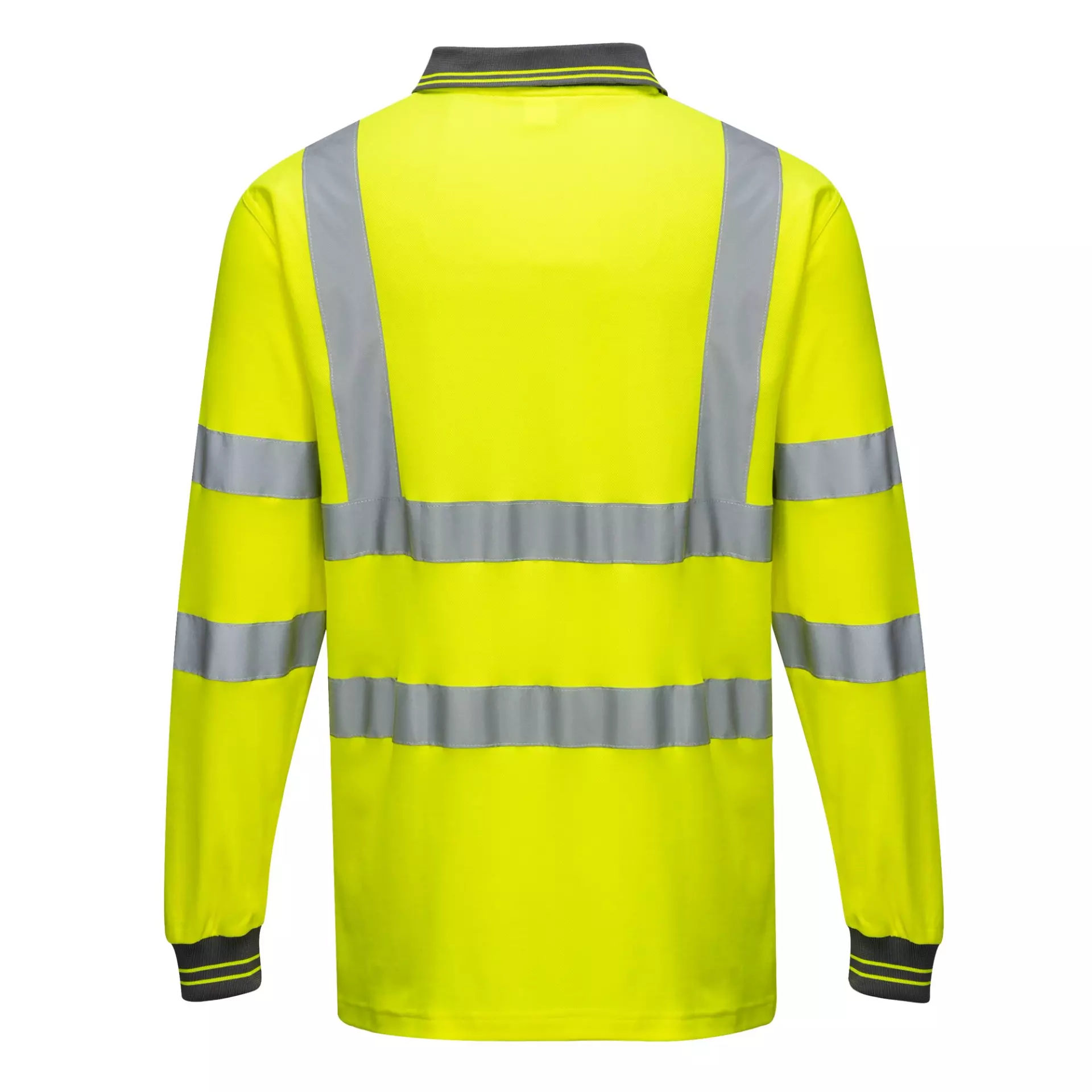 Portwest S271YER, Hi-Vis Cotton Comfort Polo Shirt L/S, Yellow, image 2