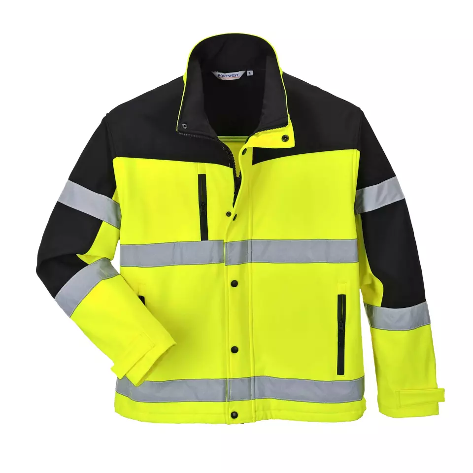 Portwest S429YER, Hi-Vis Contrast Softshell (3L), Yellow, image 3, gallery thumbnail