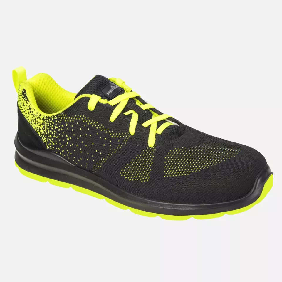 Portwest FT25BGN, Steelite Aire Trainer S1P, Black/Green, image 1, gallery thumbnail