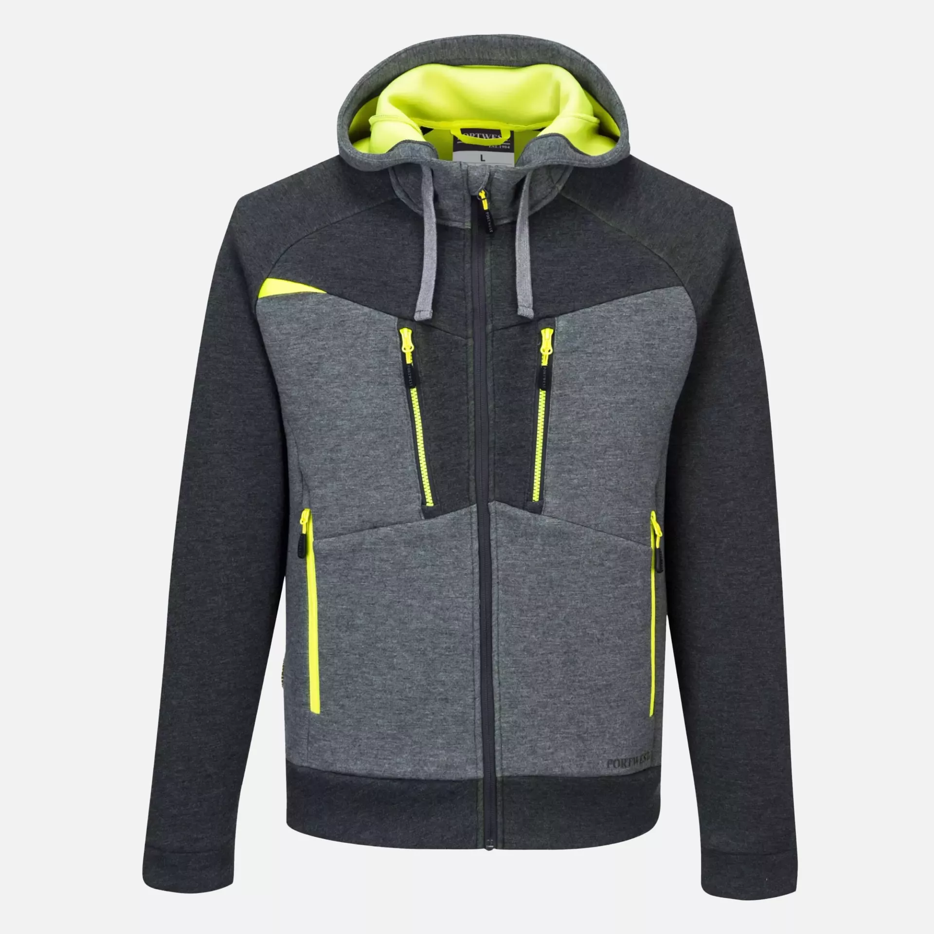 Portwest DX472MGR, DX4 Zipped Hoodie, Metal Grey, image 1