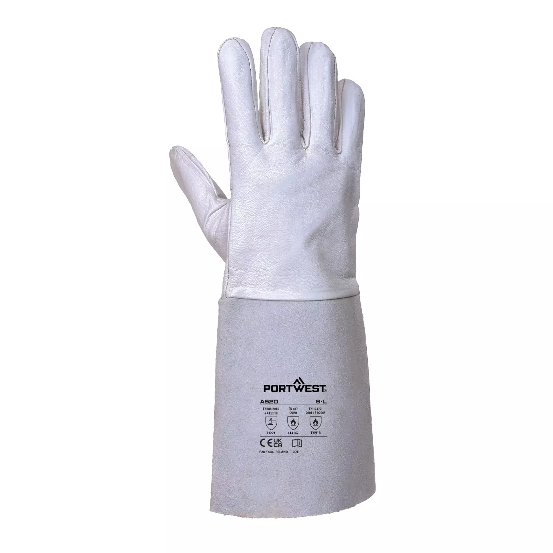 Portwest A520GRR, Premium Tig Welding Gauntlet, Grey, image 1