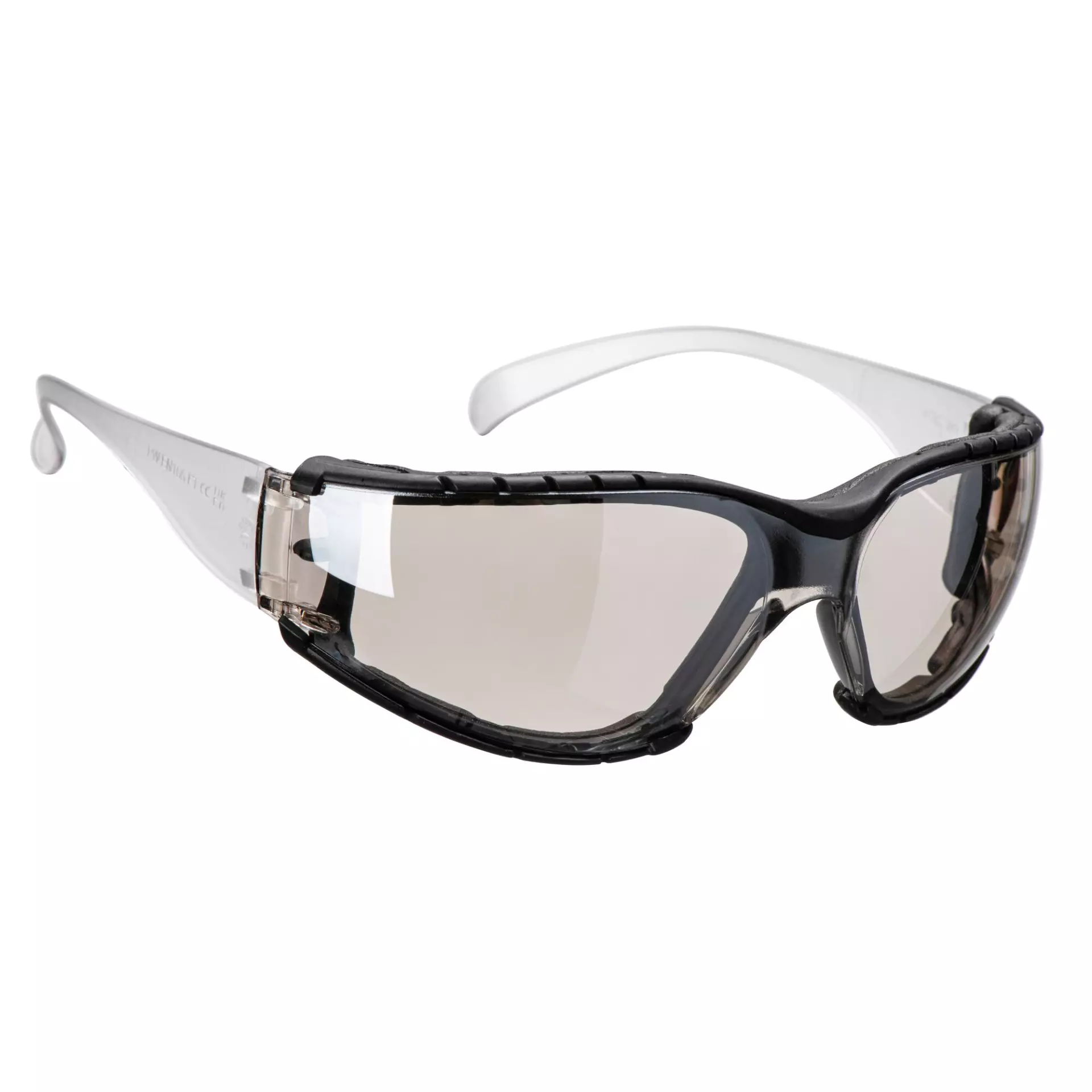 Portwest PS32MIR, Wrap Around Plus Safety Glasses, Silver, image 1