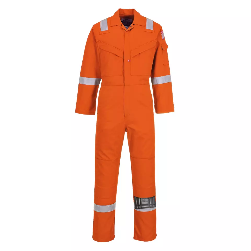Portwest FR21ORR, Bizflame Work FR Super Lightweight Anti-Static Coverall, Orange, image 1, gallery thumbnail