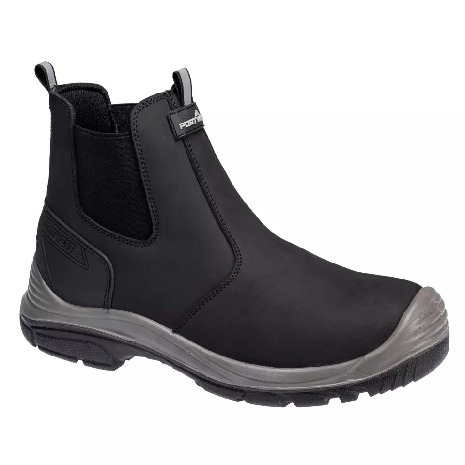 Portwest FV02BGY, Steel Action Nubuck Dealer Boot S7 SC FO SR, Black/Grey, image 3, gallery thumbnail