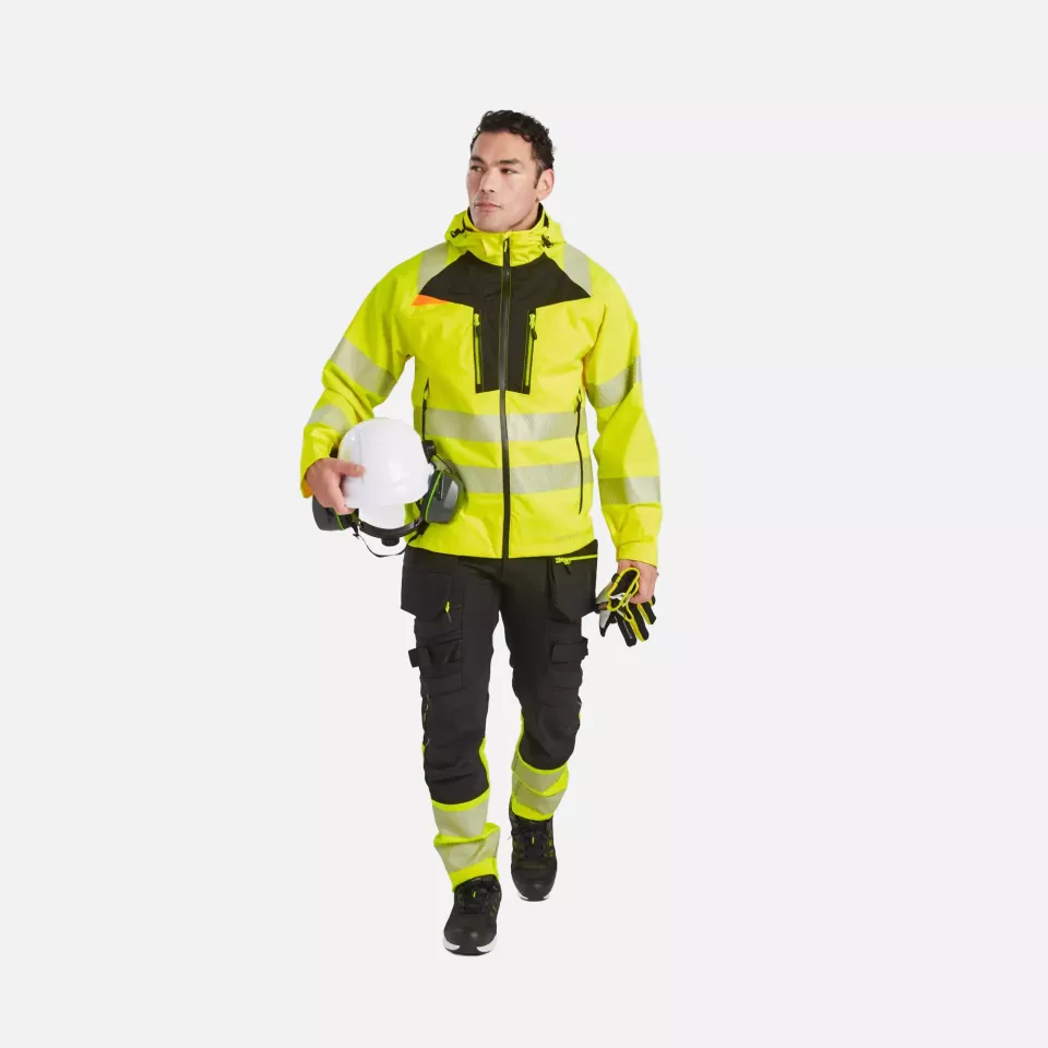Portwest DX462YER, DX4 Hi-Vis Rain Jacket, Yellow, image 11, gallery thumbnail