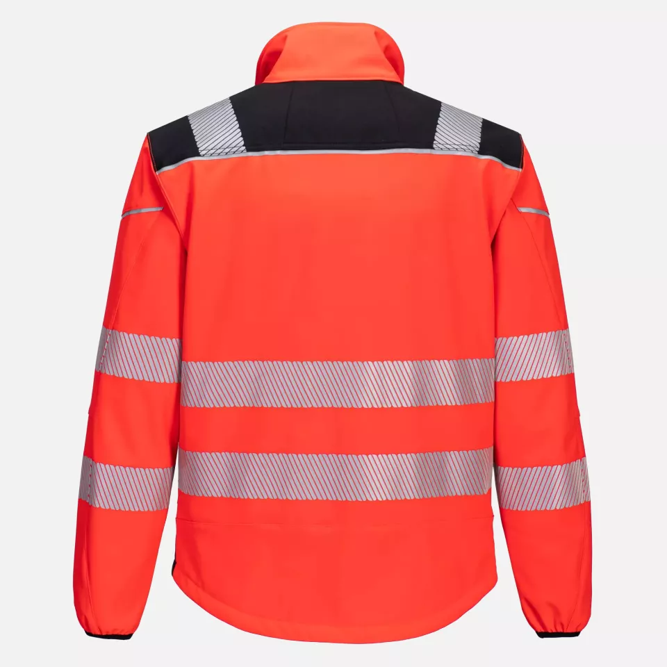 Portwest T402RBK, PW3 Hi-Vis Softshelljacke (3L), Rot/Schwarz, image 2, gallery thumbnail