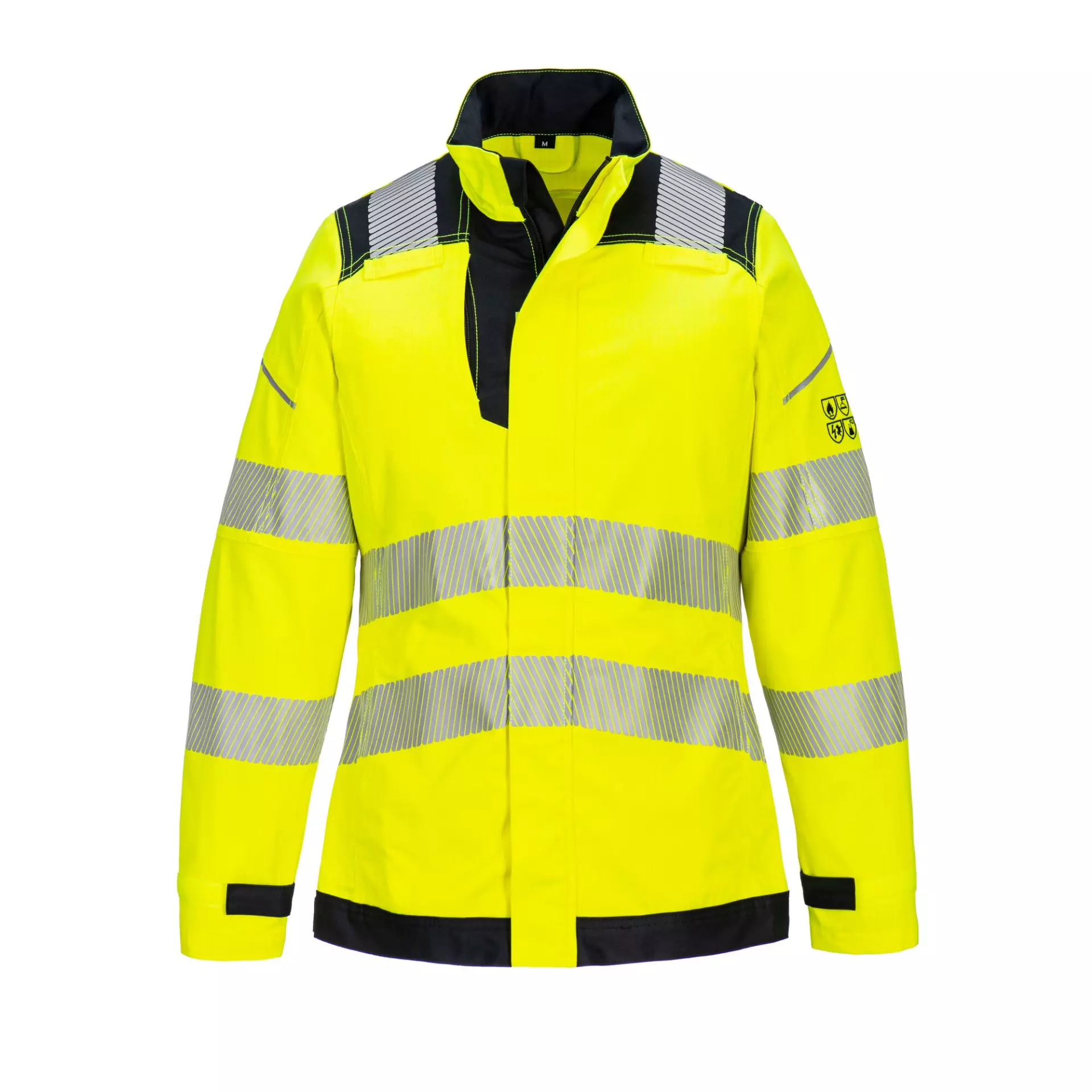 Portwest FR715YBR, PW3 FR Modaflame Hi-Vis Women's Work Jacket, Yellow/Black, image 1