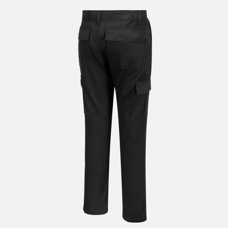 Portwest S231BKR, WX2 Eco Stretch Slim Fit Combat Trousers, Black, image 9, gallery thumbnail