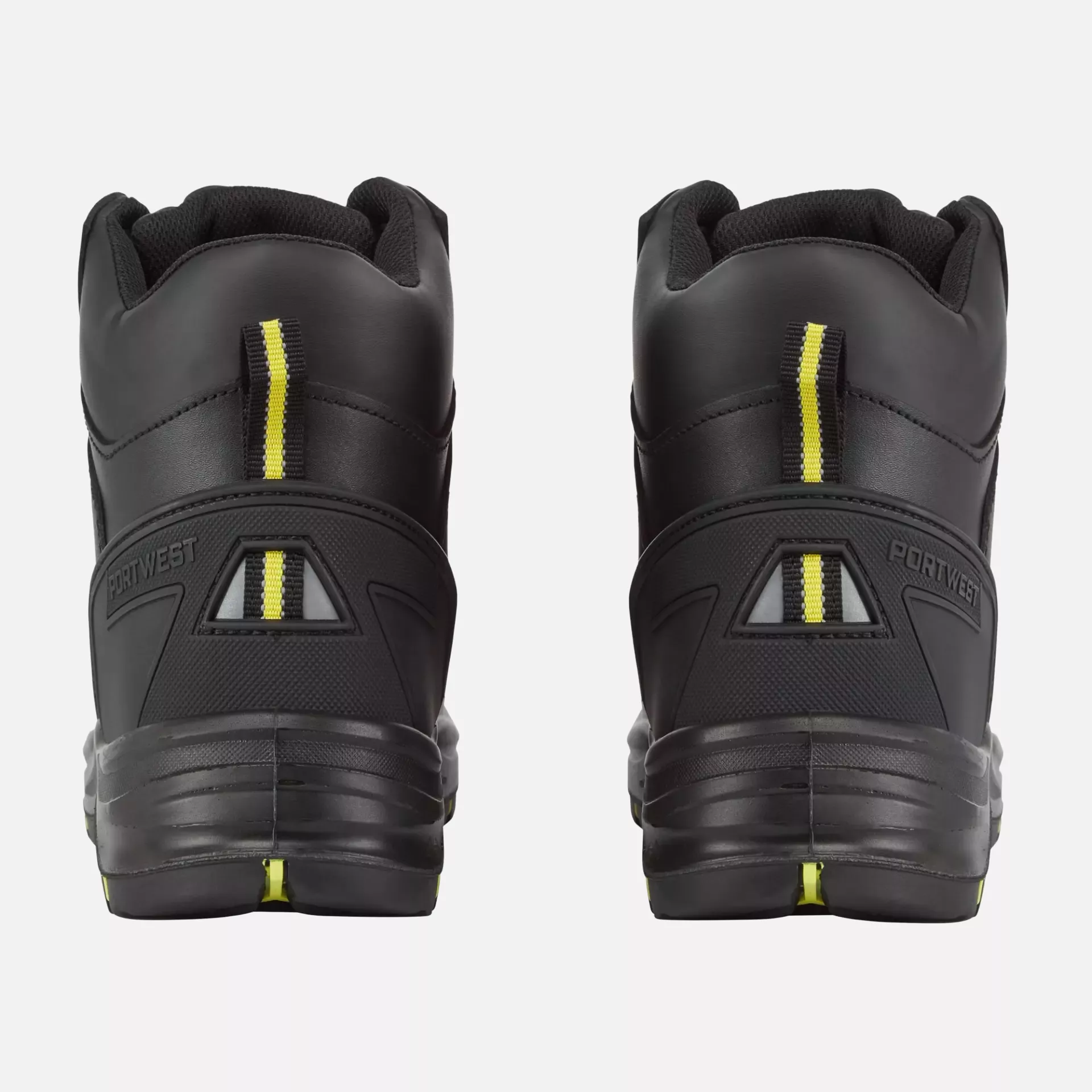 Portwest FC18BKY, Composite Action Leder Stiefel S3S ESD HRO SR SC FO, Schwarz/Gelb, image 2