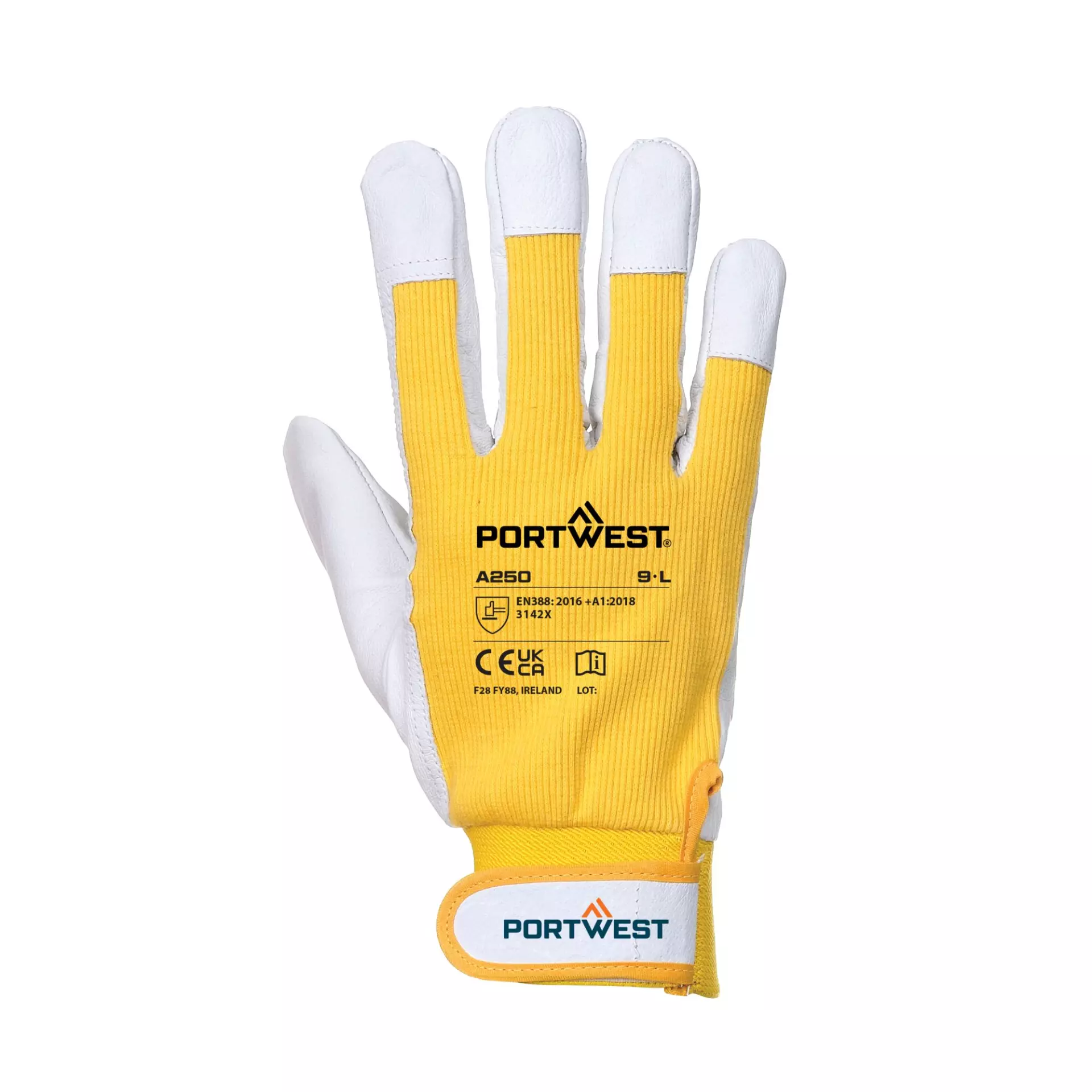 Portwest A250YER, Tergsus Glove, Size L, Yellow, image 1