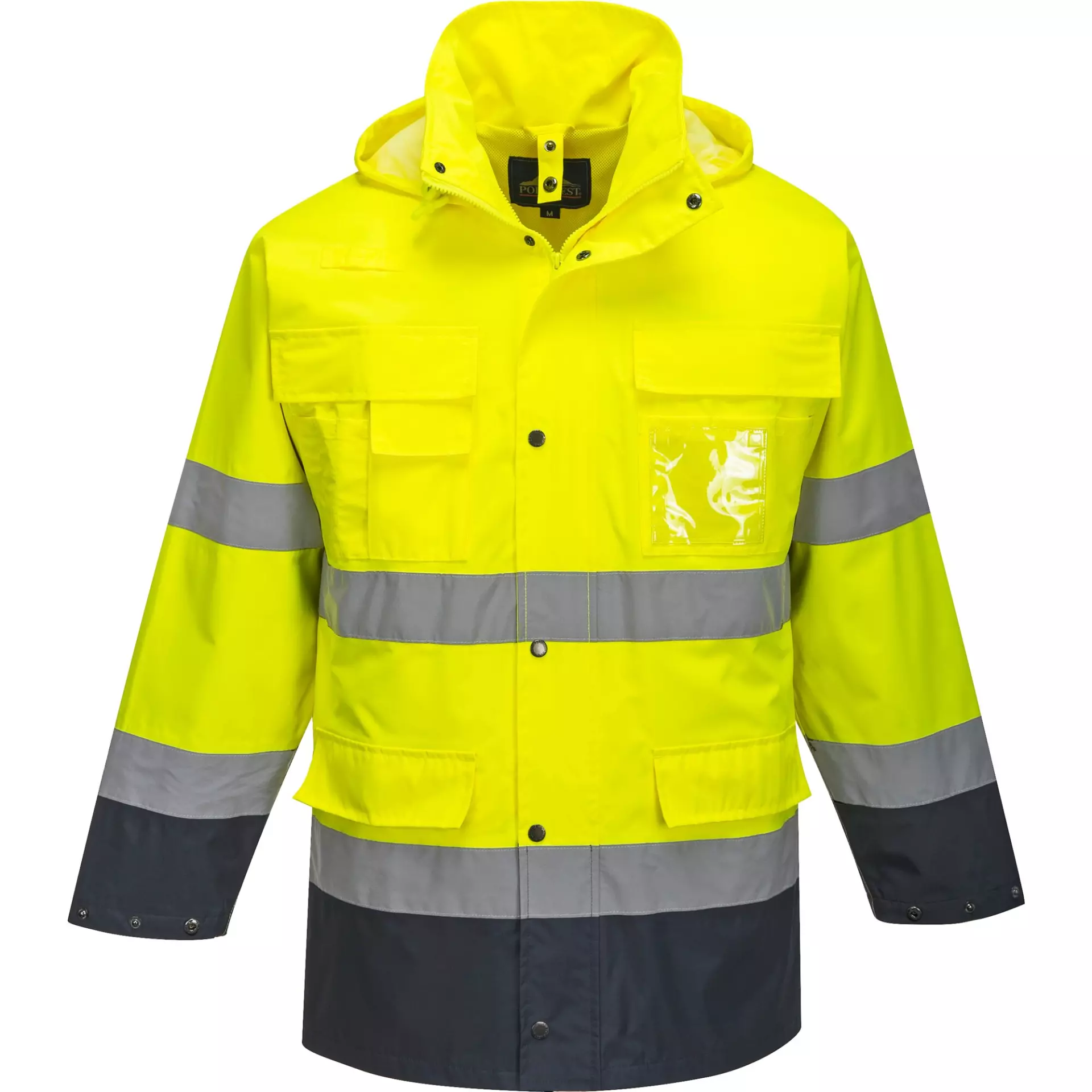 Portwest S162YNR, Hi-Vis 3-in-1 Contrast Lite Jacket, Yellow/Navy