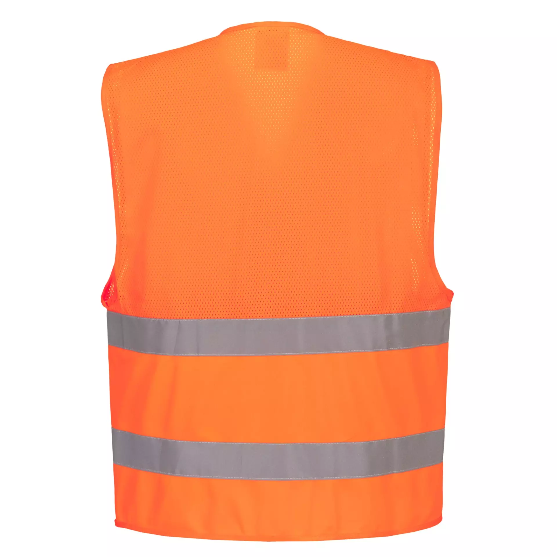 Portwest C494ORR, Hi-Vis Half Mesh Two Band Vest, Orange, image 2