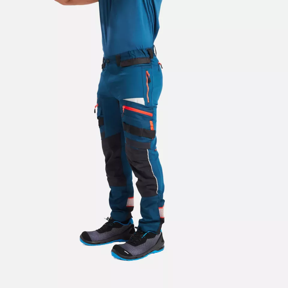Portwest DX449MBR, DX4 Work Trousers, Metro Blue, image 6, gallery thumbnail