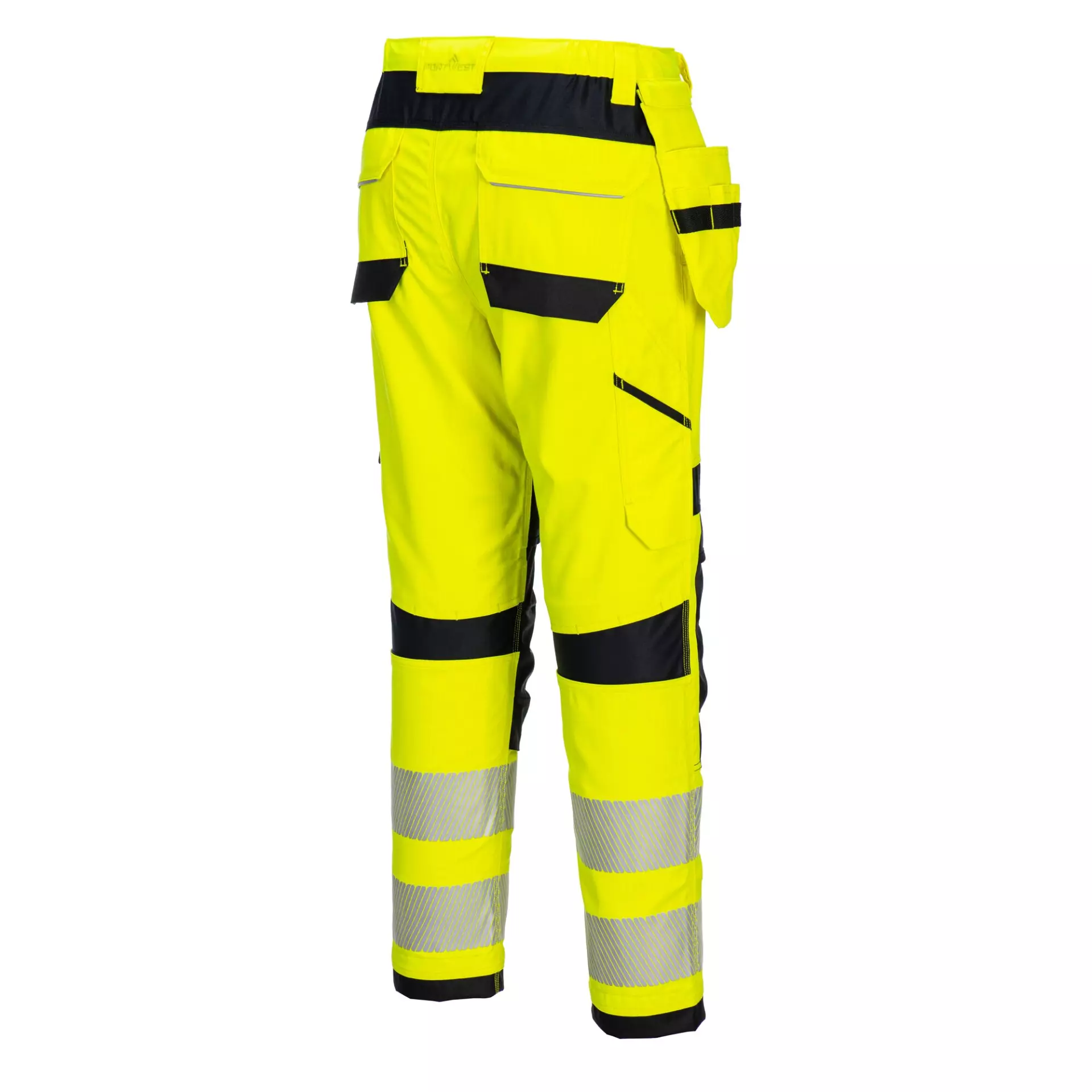 Portwest FR407YBR, PW3 FR Modaflame Hi-Vis Holster Trousers, Yellow/Black, image 4