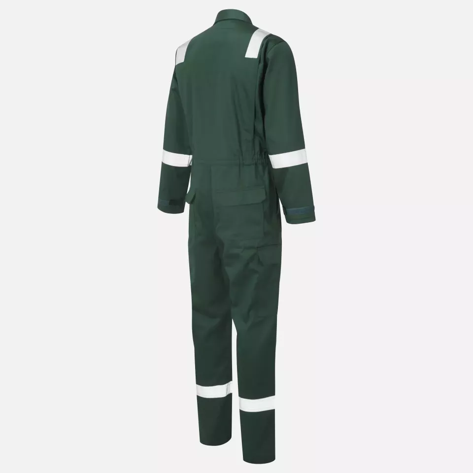 Portwest FR50GNR, Bizflame Work Anti-Static FR Coverall 350g, Green, image 3, gallery thumbnail