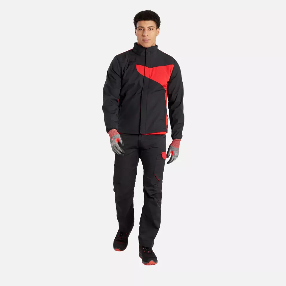 Portwest PW271BDR, PW2 Softshell (2L), Black/Red, image 8, gallery thumbnail