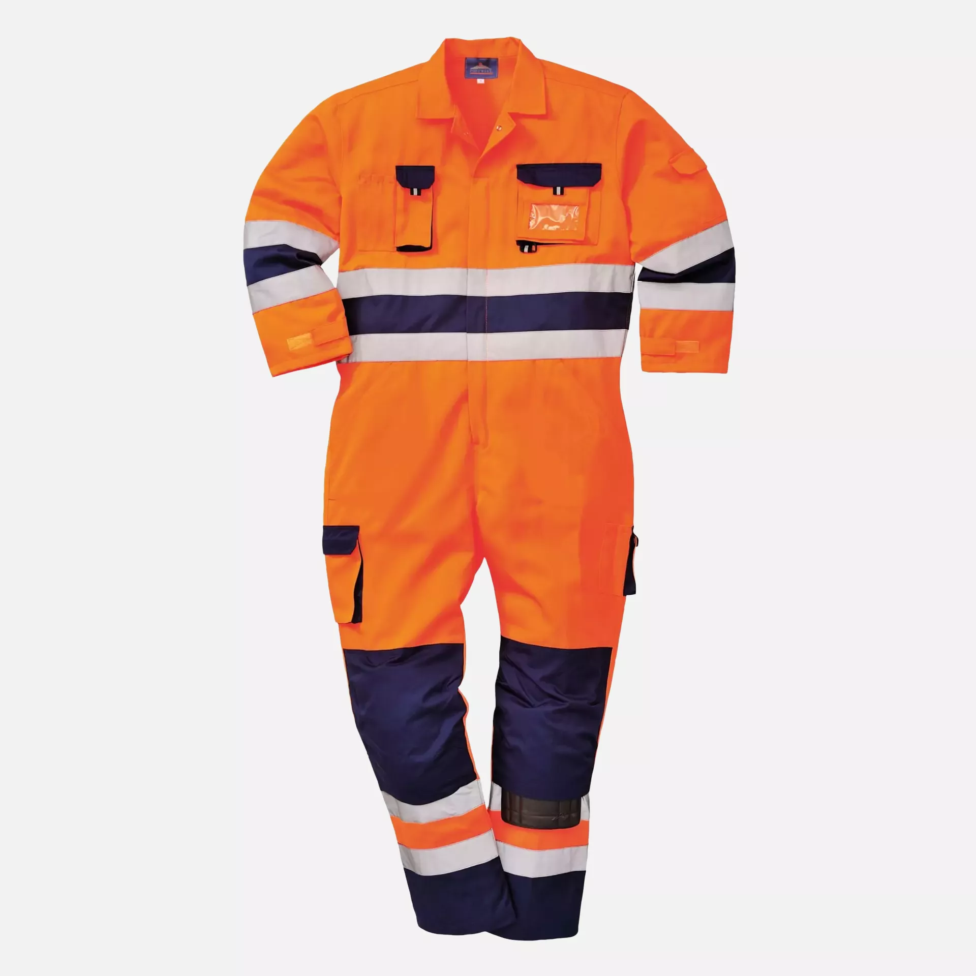 Portwest TX55ONR, Nantes Hi-Vis Contrast Work Coverall, Orange/Navy, image 3