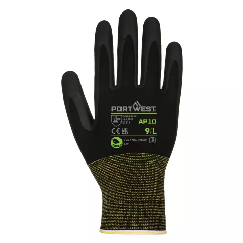 Portwest NPR15 Foam Nitrile Bamboo Glove, Black