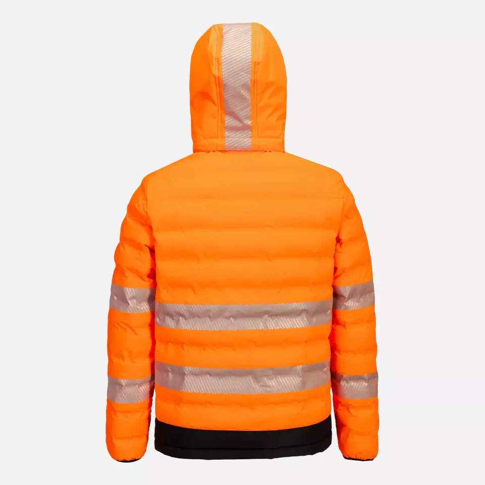 Portwest S548OBR, Hi-Vis Ultrasonic Heated Tunnel Jacket, Orange/Black, image 2, gallery thumbnail