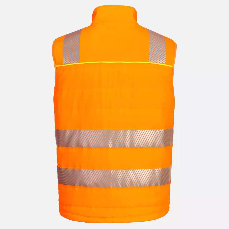 Portwest DX479OBR, DX4 Hi-Vis Hybrid Baffle Bodywarmer, Orange/Black, image 1, gallery thumbnail