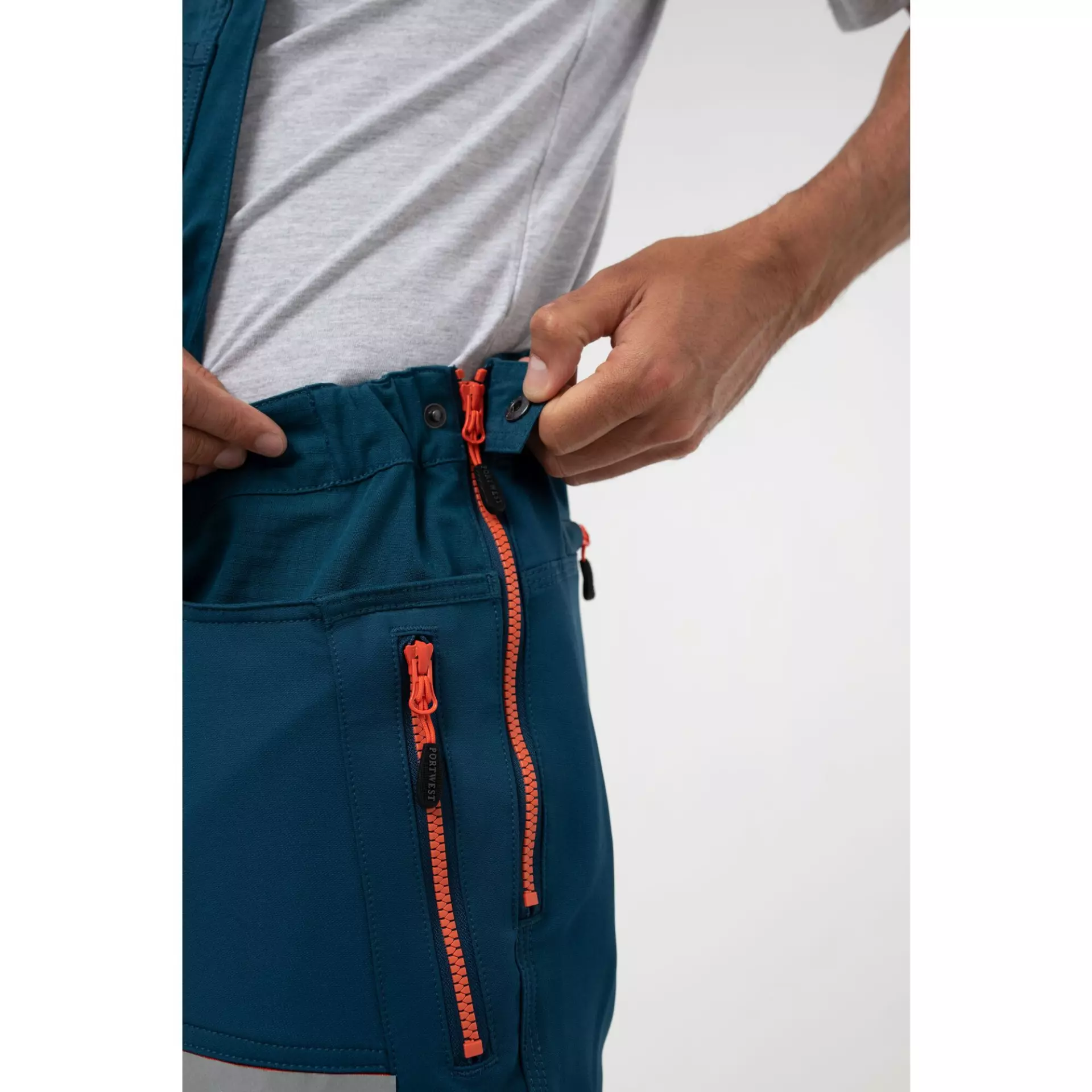 Portwest DX441MBR, DX4 Work Bib and Brace, Metro Blue, image 7